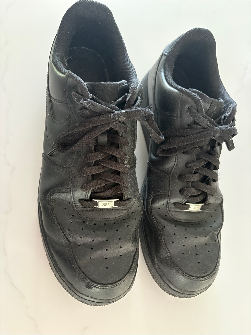 Classic Black Leather Air Force 1